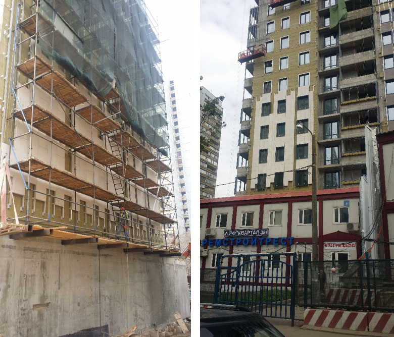 Отделка фасадов ЖК «Квартал 38 А»