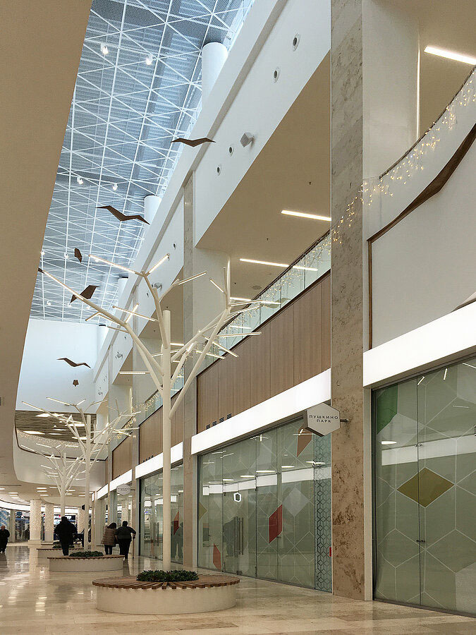 Отделка ТЦ юрским камнем в Пушкино