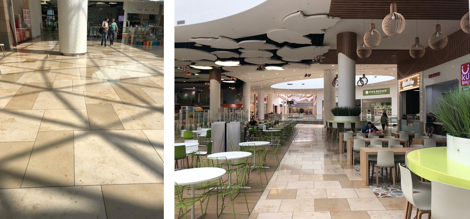 Применение светлого юрского мрамора в экстерьерах и интерьерах