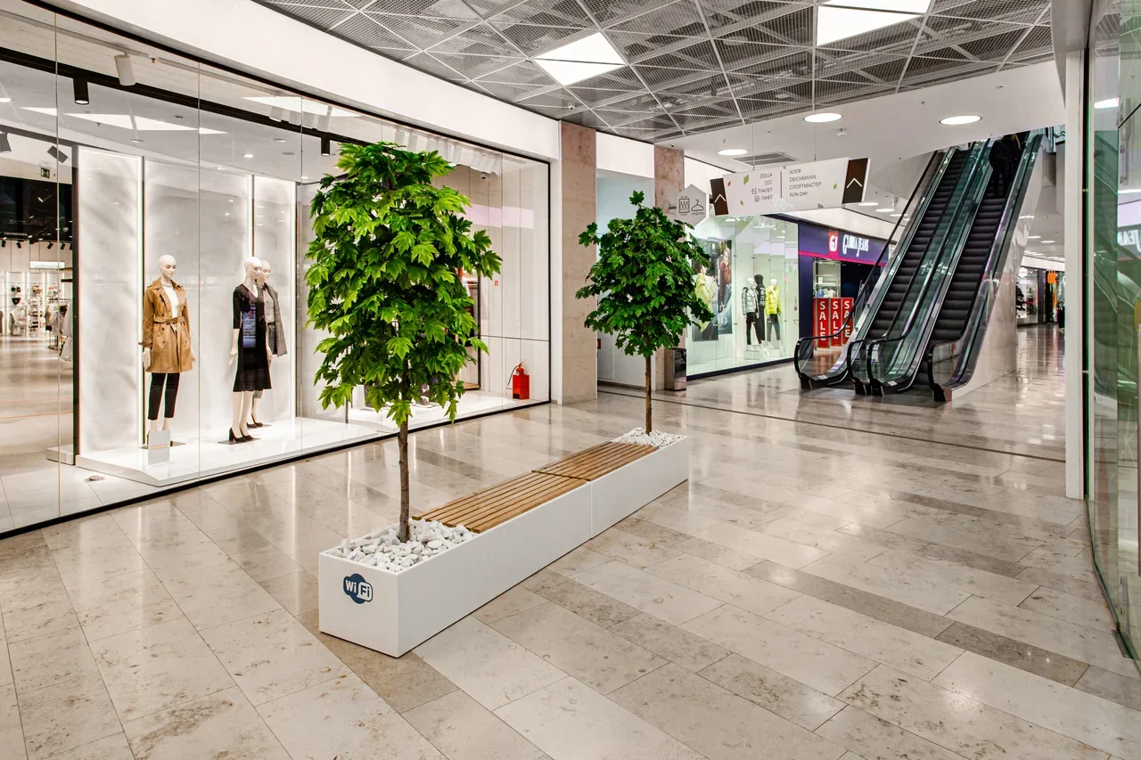 Отделка ТЦ юрским камнем в Пушкино